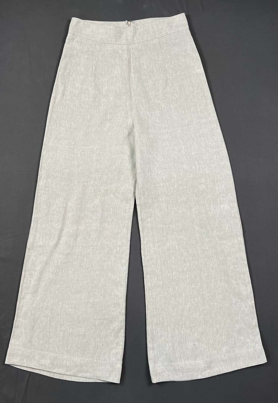 Billy J Wide Leg Pants Size US 6 Beige Linen Blend